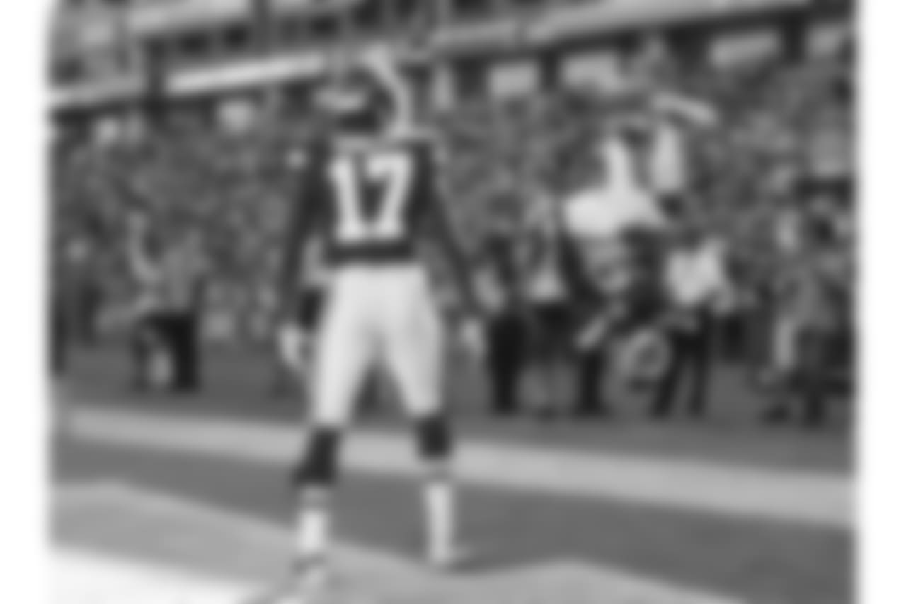 Kansas City Chiefs wide receiver Tyreek Hill (10) celebrates his third touchdown