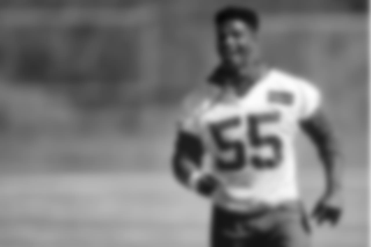 Kansas City Chiefs linebacker Dee Ford (55) during practice on October 17, 2018
