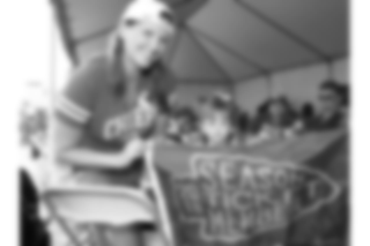 Chiefs Season Ticket Members were treated to a special tailgate following Sunday's practice at Chiefs Training Camp at Missouri Western State University in St Joseph, Missouri