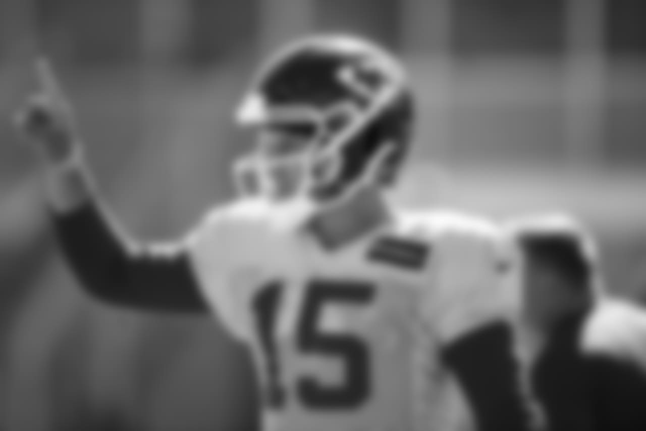 Kansas City Chiefs quarterback Patrick Mahomes (15) during practice on 9/27/18