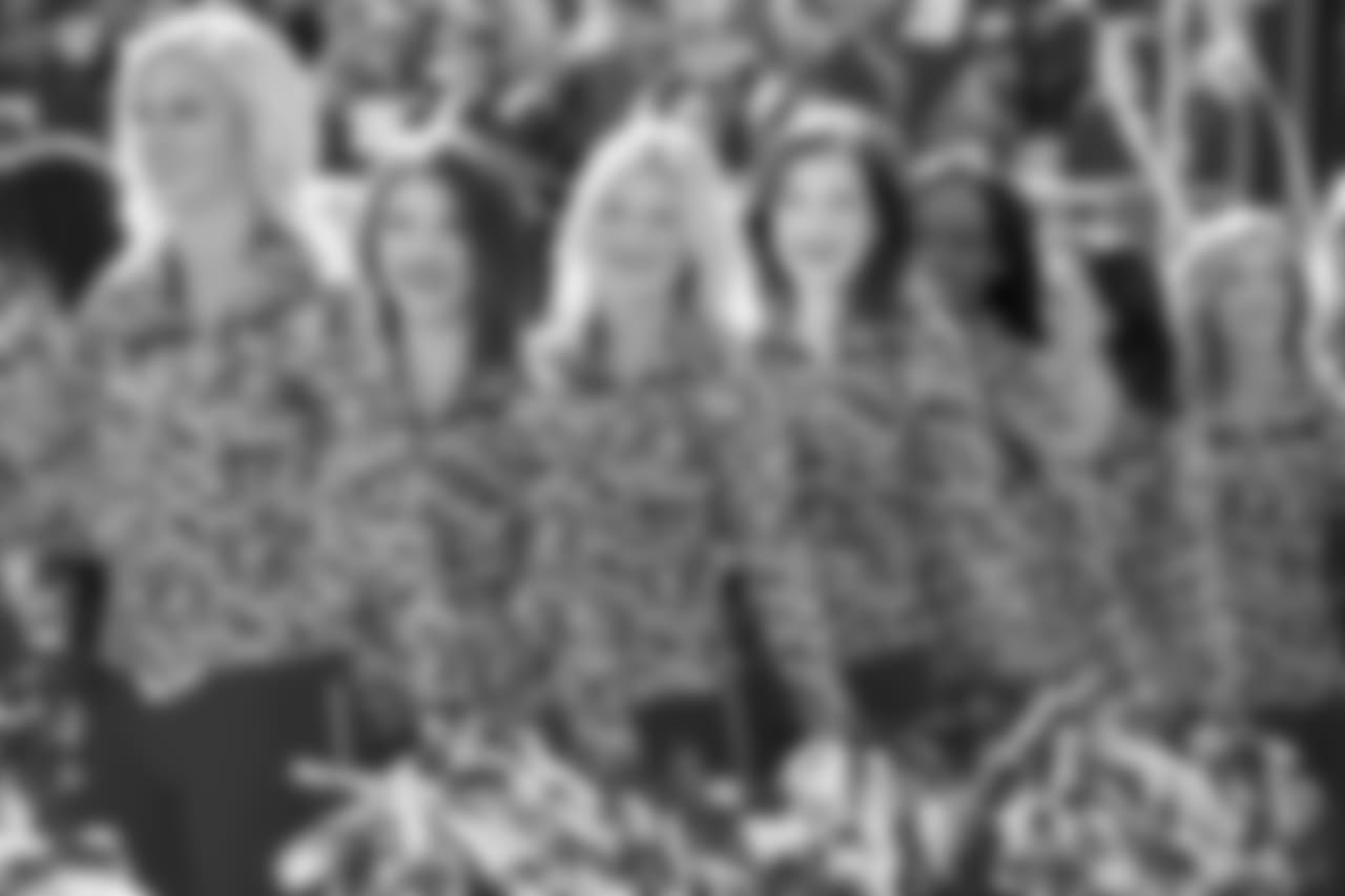 A look at the Kansas City Chiefs Cheerleaders during the Chiefs vs Cardinals game