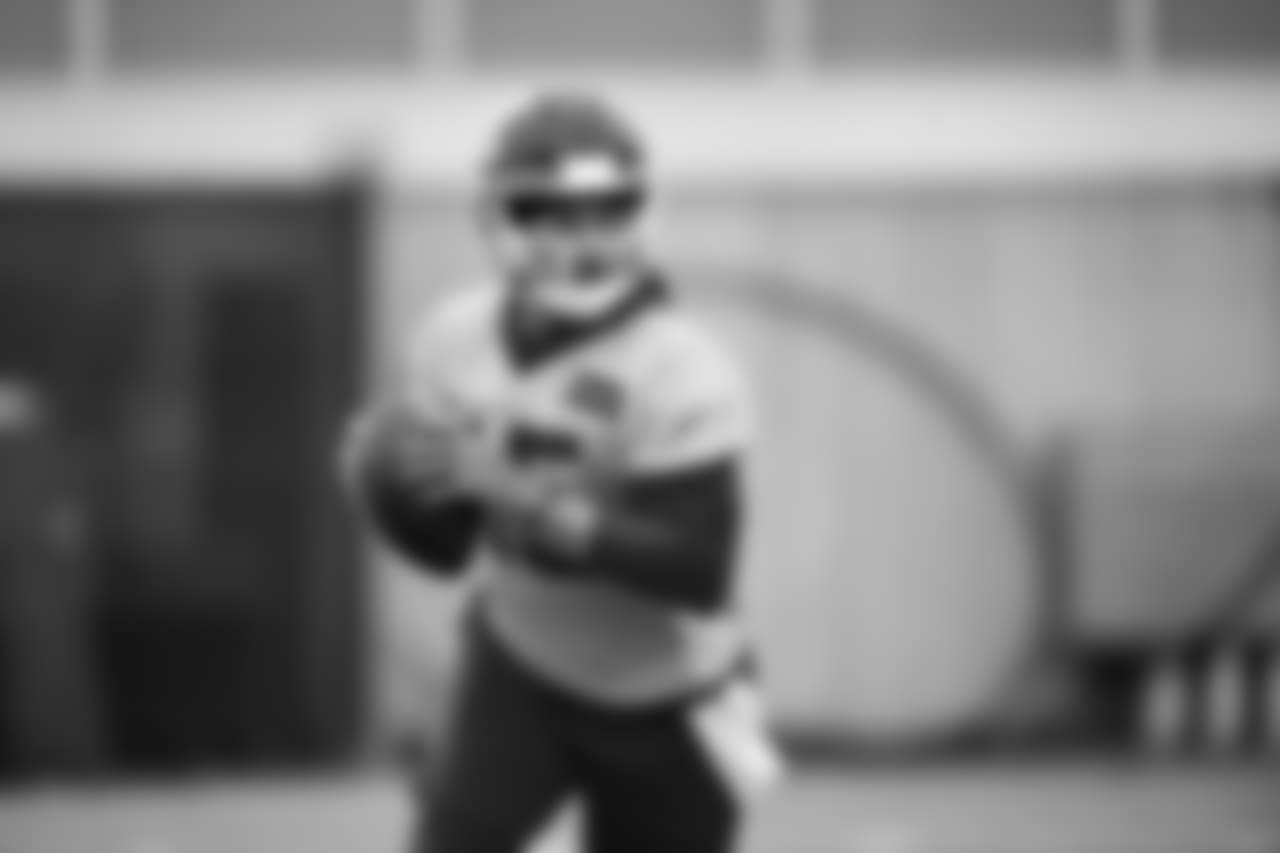 Kansas City Chiefs quarterback Patrick Mahomes (15) during practice on 10/4/18