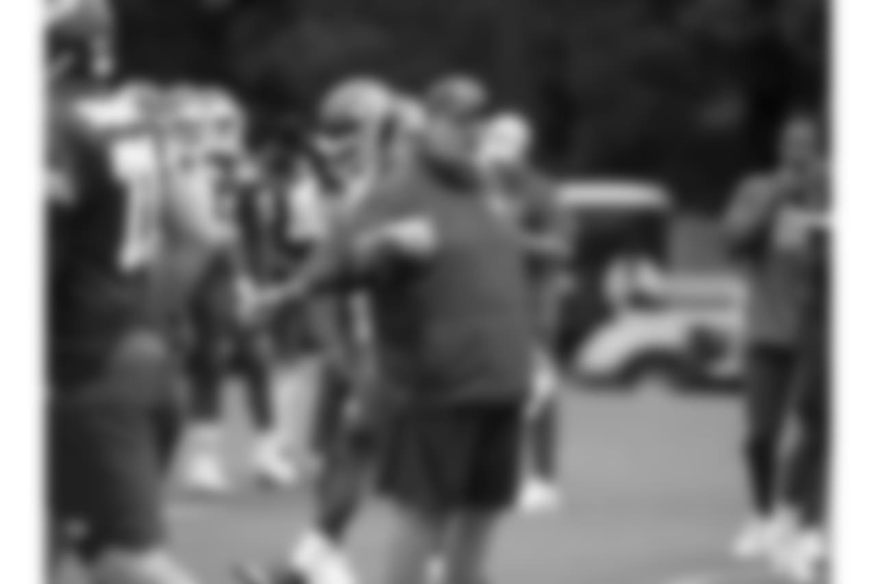 Andy Reid during practice on 8/7/18 at Chiefs Training Camp at Missouri Western State University in St. Joseph, Missouri.