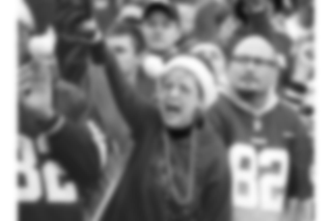 Kansas City Chiefs fans during the Chiefs vs Raiders game on December 14, 2014