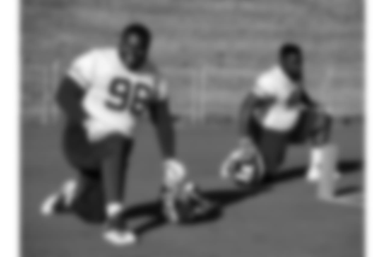 Kansas City Chiefs defensive tackle Dee Liner (96) during practice on 7/24/18 at Chiefs Training Camp at Missouri Western State University in St. Joseph, Missouri.