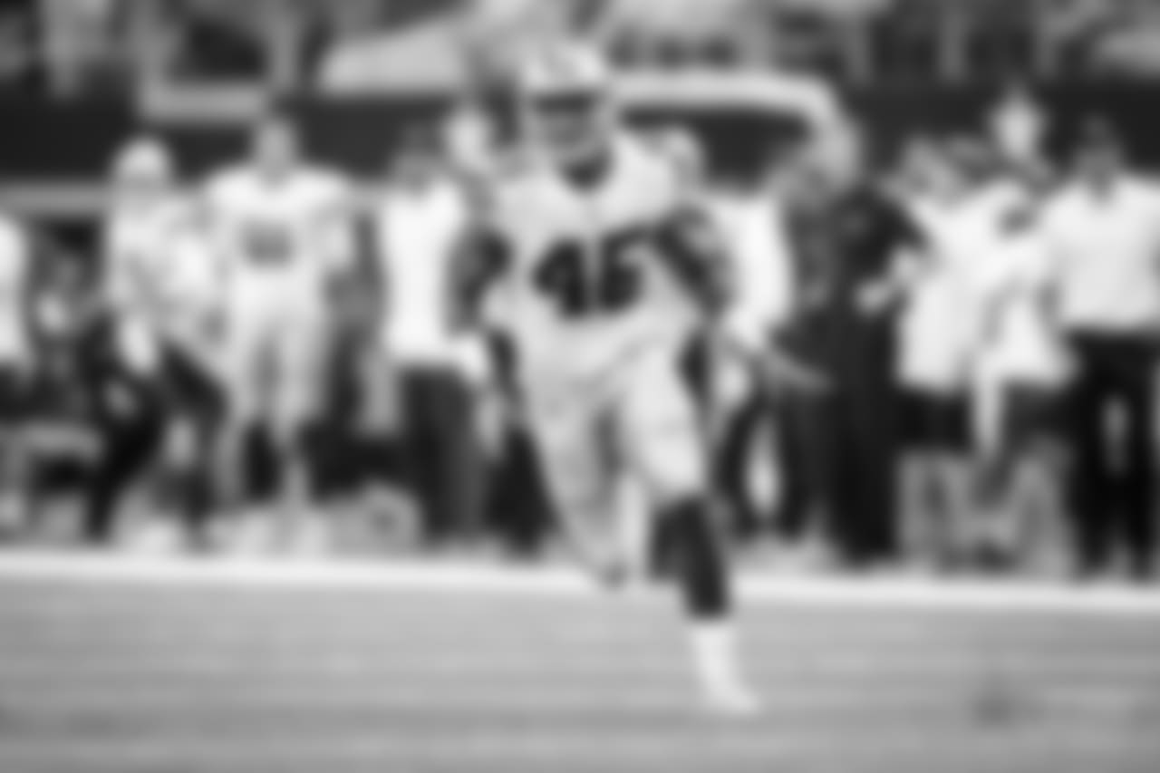 01 October 2017: Rod Smith (45)
of the Dallas Cowboys during their NFL week 4 regular season 35-30 loss to the Los Angeles Rams at AT&T Stadium in Arlington, Texas. Photo by James D. Smith/Dallas Cowboys