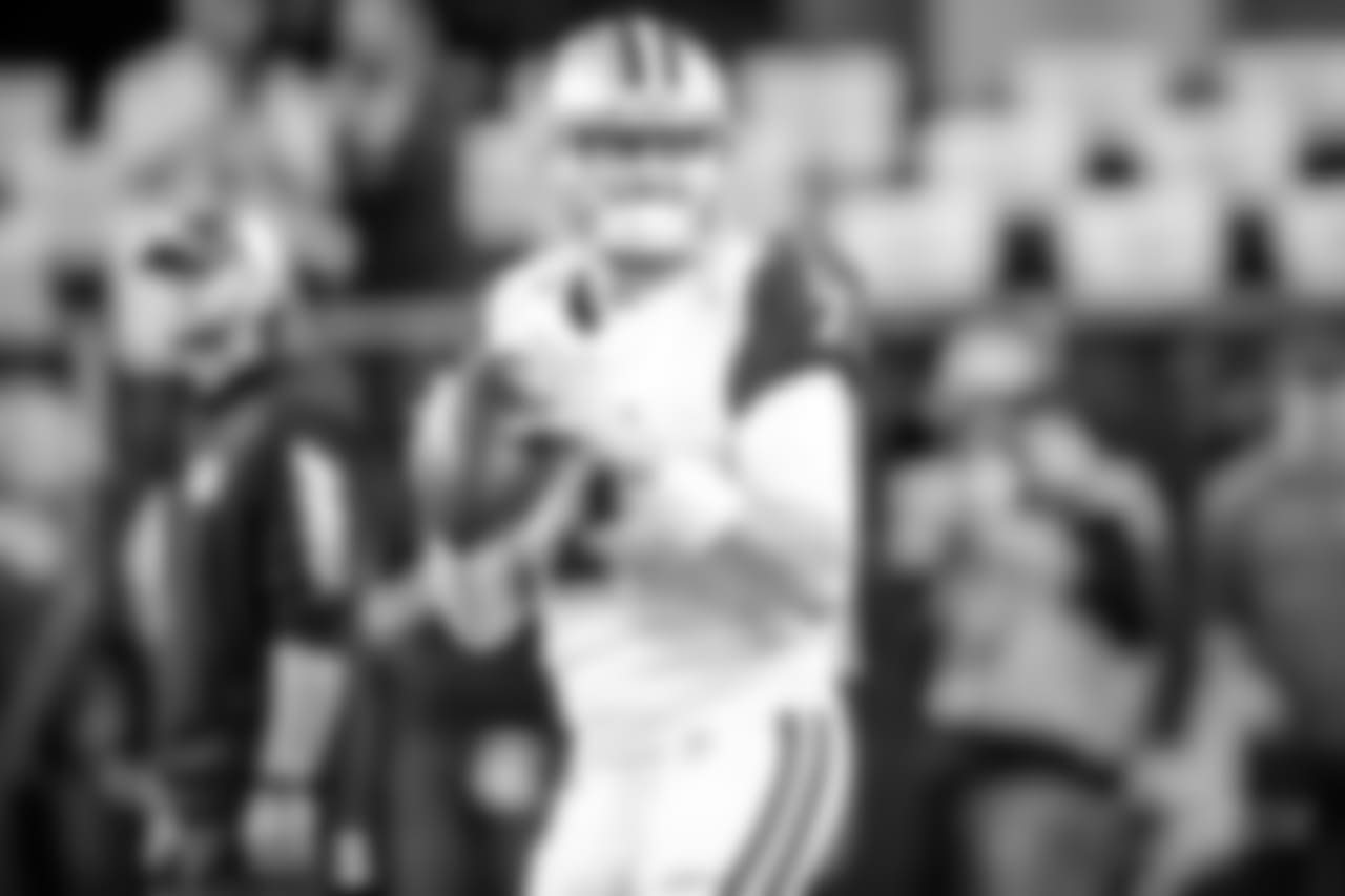 30 November 2017: Cooper Rush (7)
of the Dallas Cowboys during their NFL week 13 regular season 38-14 win over the Washington Redskins at AT&T Stadium in Arlington, Texas. Photo by James D. Smith/Dallas Cowboys