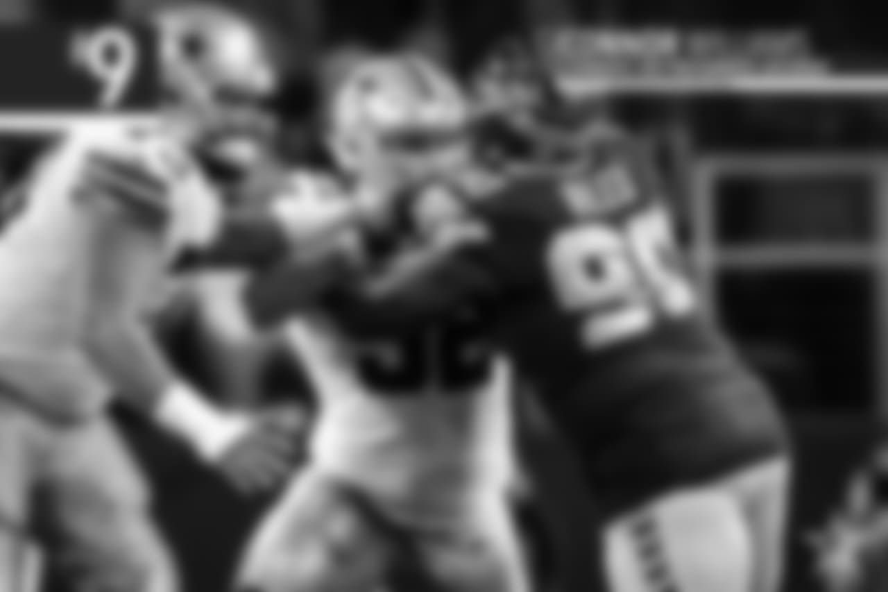 **Connor Williams –** All eyes were on him as he started his first playoff game in place of the injured Xavier Su’a-Filo. But Williams not only held up fine, he played one of his better games of the season. His mobility to pull and sweep was noticed.