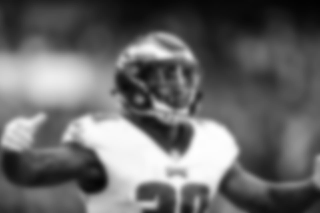 RB Corey Clement
Philadelphia Eagles vs. Jacksonville Jaguars at Wembley Stadium on October 28, 2018