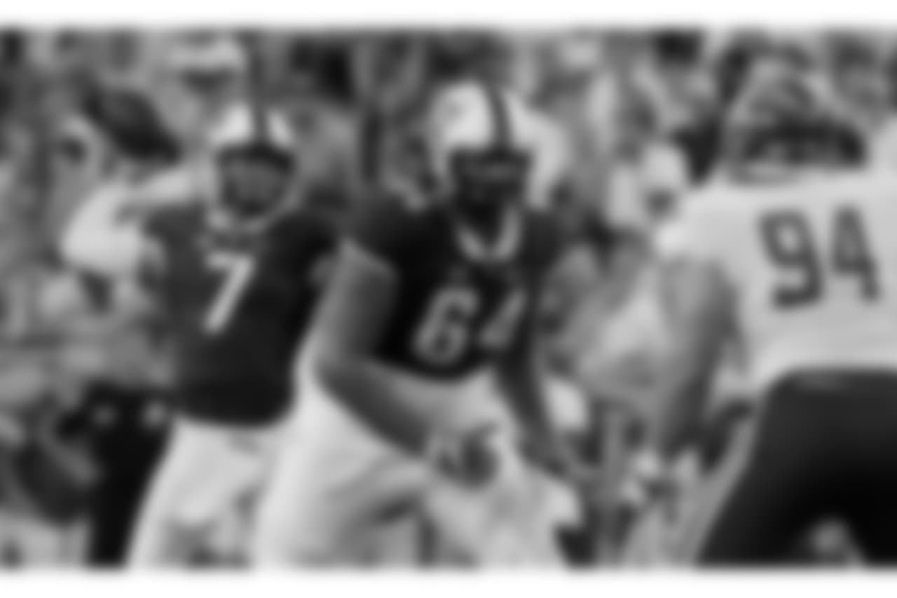 The Eagles selected Matt Pryor (64) with the 206th overall pick in the 2018 NFL Draft.
