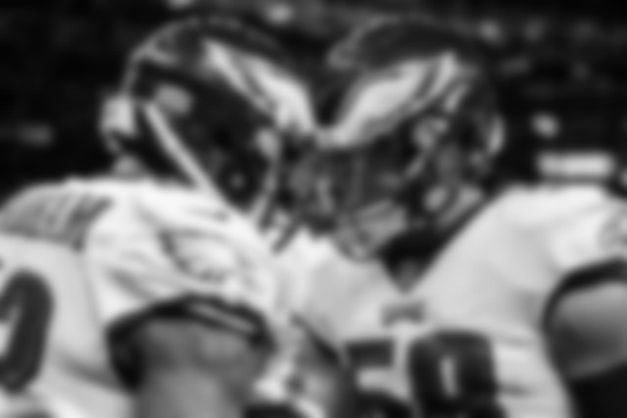 LBs Nigel Bradham and Jordan Hicks
Philadelphia Eagles vs. New Orleans Saints at the Mercedes-Benz Superdome on January 13, 2019