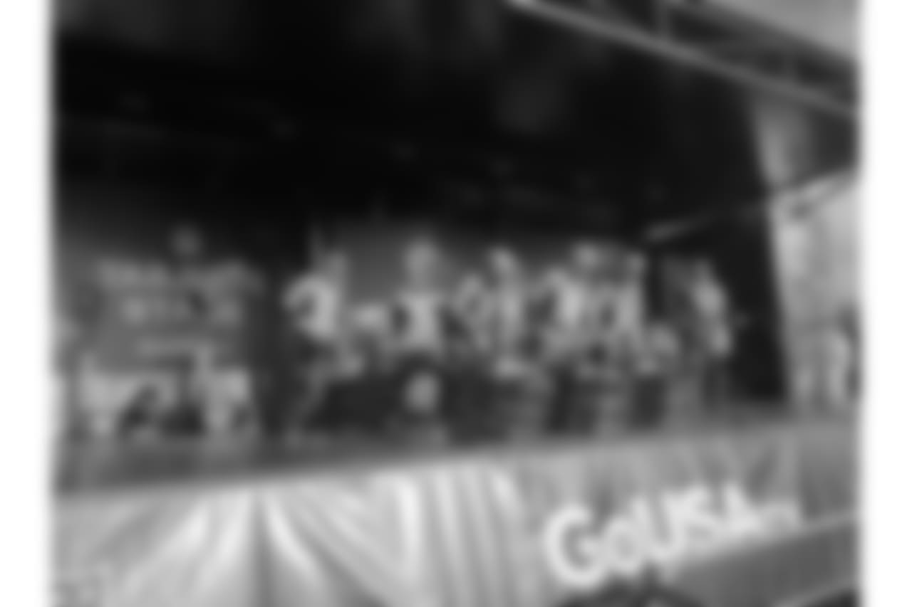 Performing at the NFL UK Tailgate at Wembley Stadium