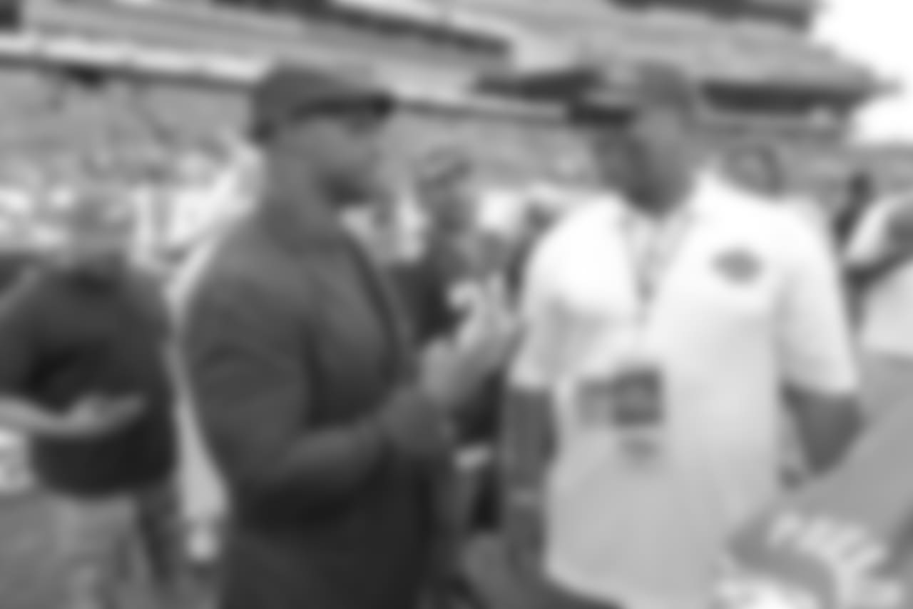 Eagles Alumni Brian Dawkins and Marc Woodard