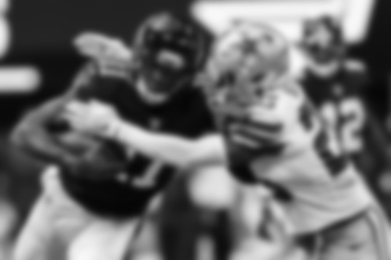 Julio Jones gains the record for most 100 yard games in a players first 8 years with 46, passing Randy Moss