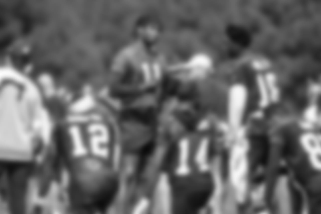 WR Julio Jones , WR Mohamed Sanu, WR Justin Hardy, WR Calvin Ridley