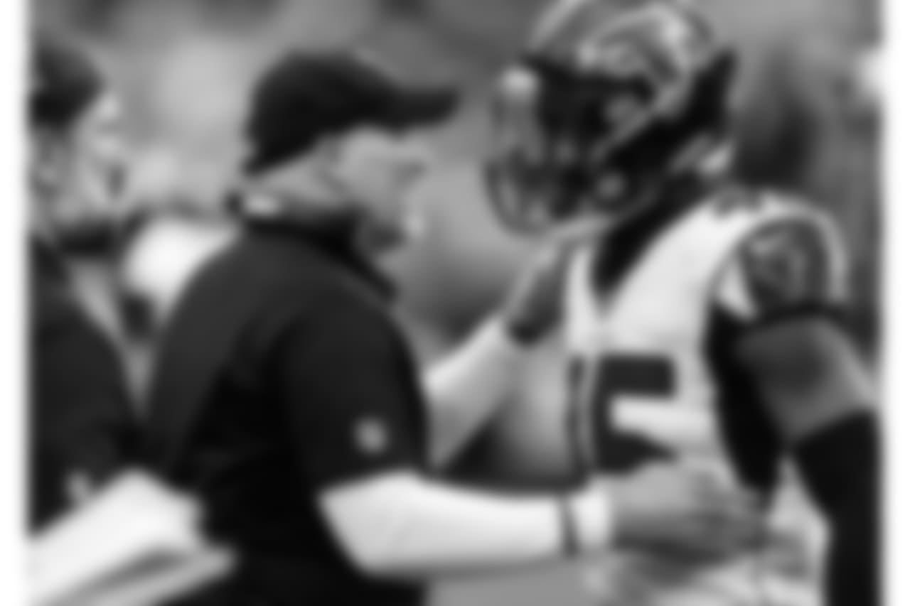 Dan Quinn, head coach, LB Deion Jones
Atlanta Falcons / Kara Durrette