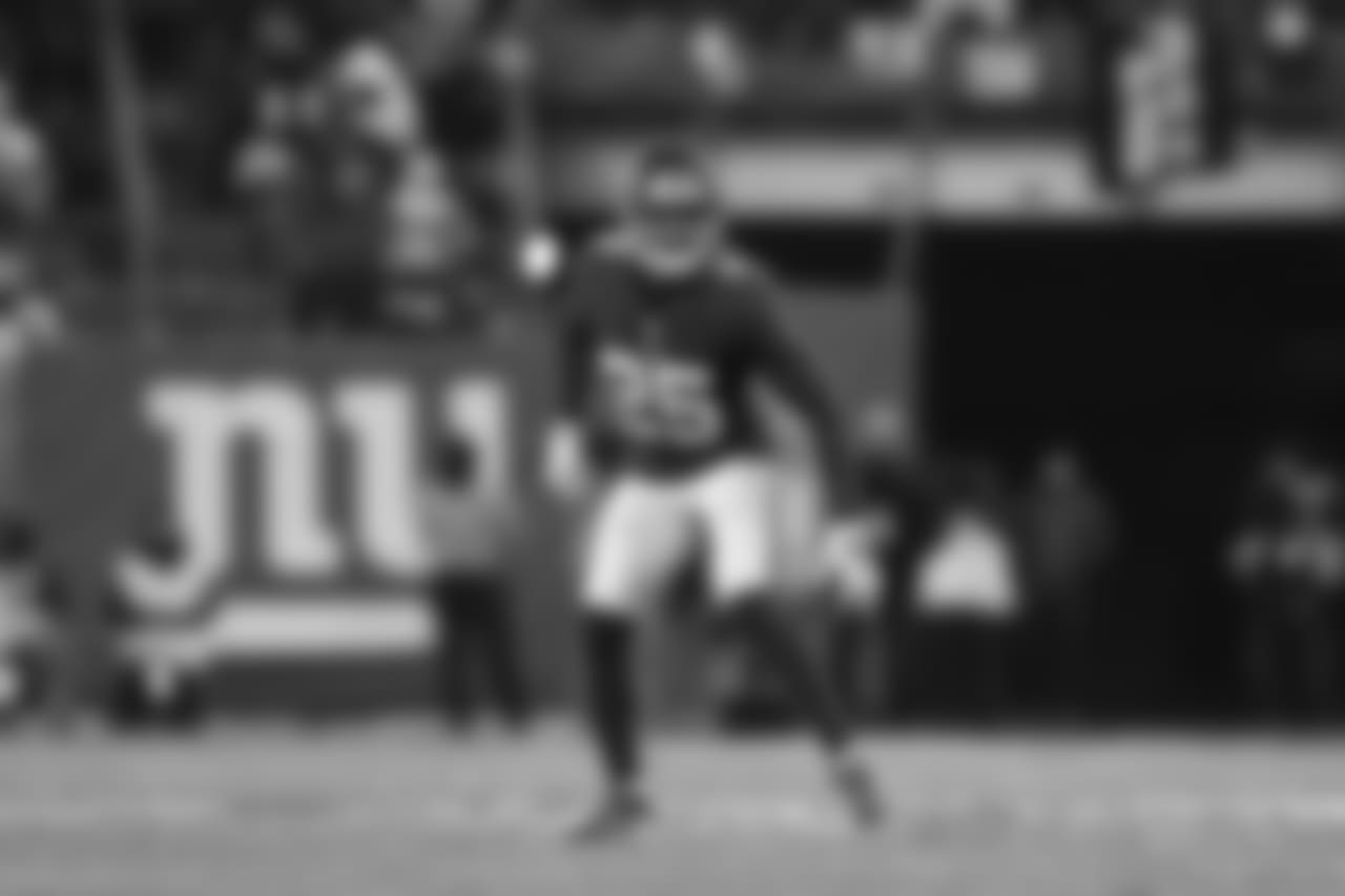 DB LEON HALLAfter Janoris Jenkins went down in the first half with a back injury, Hall stepped in and forced a fumble that Olivier Vernon recorded in the end zone to save a touchdown. It came a week after Hall grabbed his first interception as a Giant.