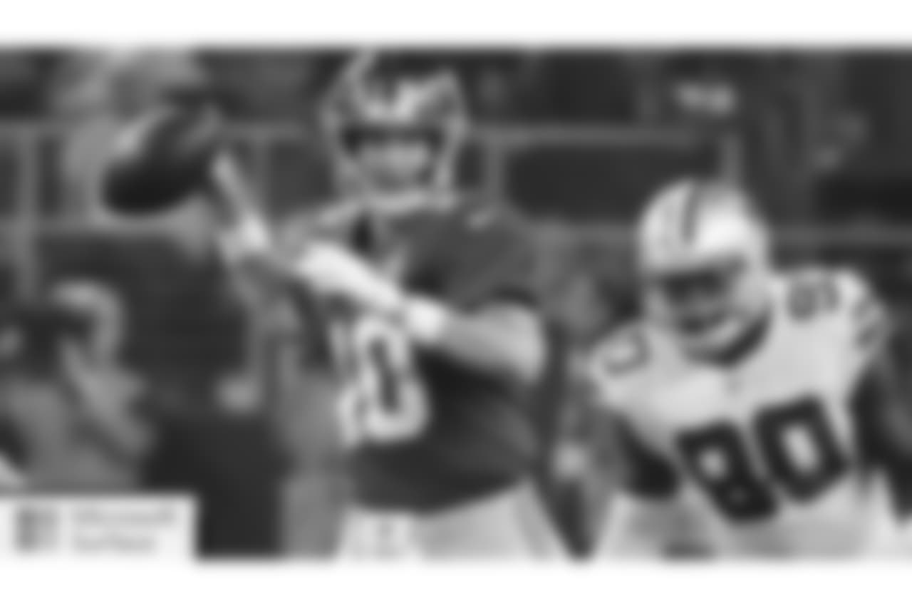 QB ELI MANNING
Manning is closing in on his seventh 4,000-yard season and is on track to finish with a franchise-record 66.5 completion percentage for the year. He also needs 32 completions to break his single-season franchise record of 287, which he set in 2015 (he owns the top seven).