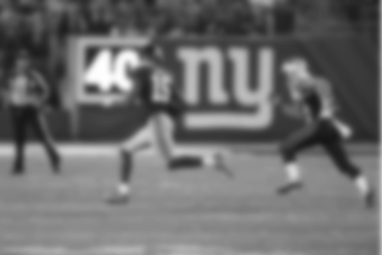 WR TAVARRES KINGAfter scoring two touchdowns last week, King led the team with four receptions for 80 yards on Thursday, including a 59-yard touchdown to give the Giants the lead in the third quarter.