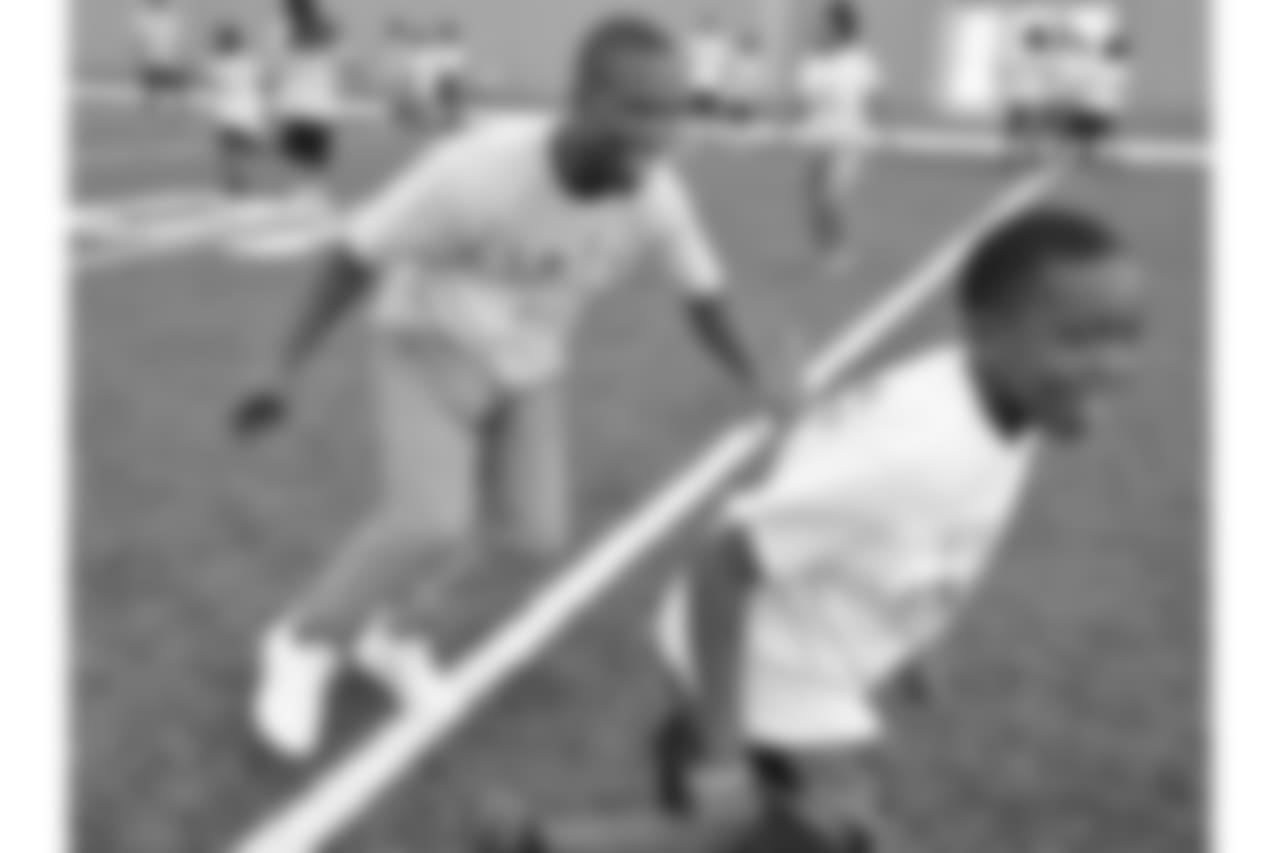 Jacksonville Jaguars linebacker Telvin Smith holds a football camp Tuesday July 24, 2018 at the Dream Finders Home's Flex Field at Daily's Place in Jacksonville, Fl. (Rick Wilson/Jacksonville Jaguars)