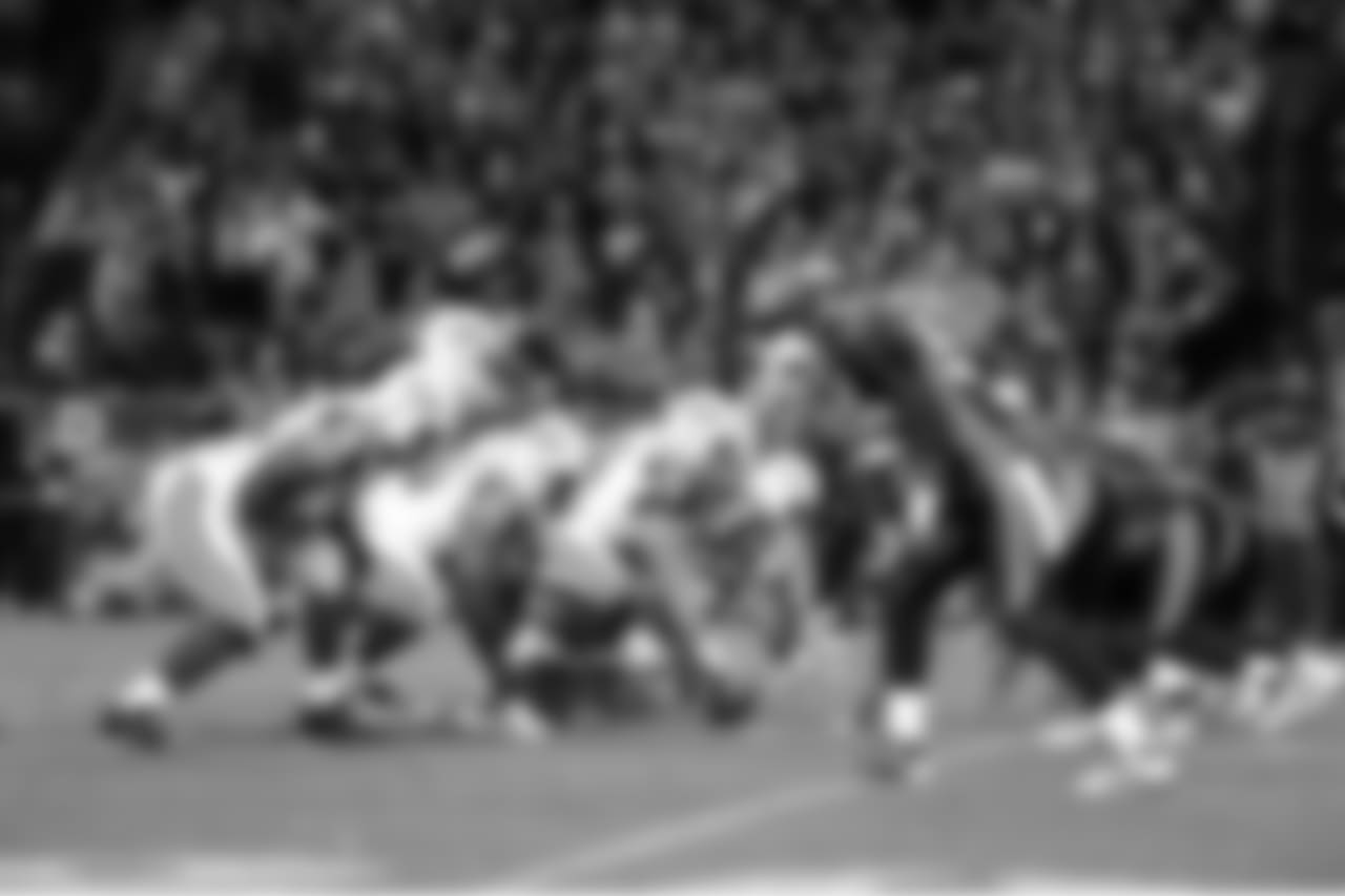 During an NFL football game the Denver Broncos and the New York Jets line up Thursday, Nov. 17, 2011, in Denver. (AP Photo/Jack Dempsey)