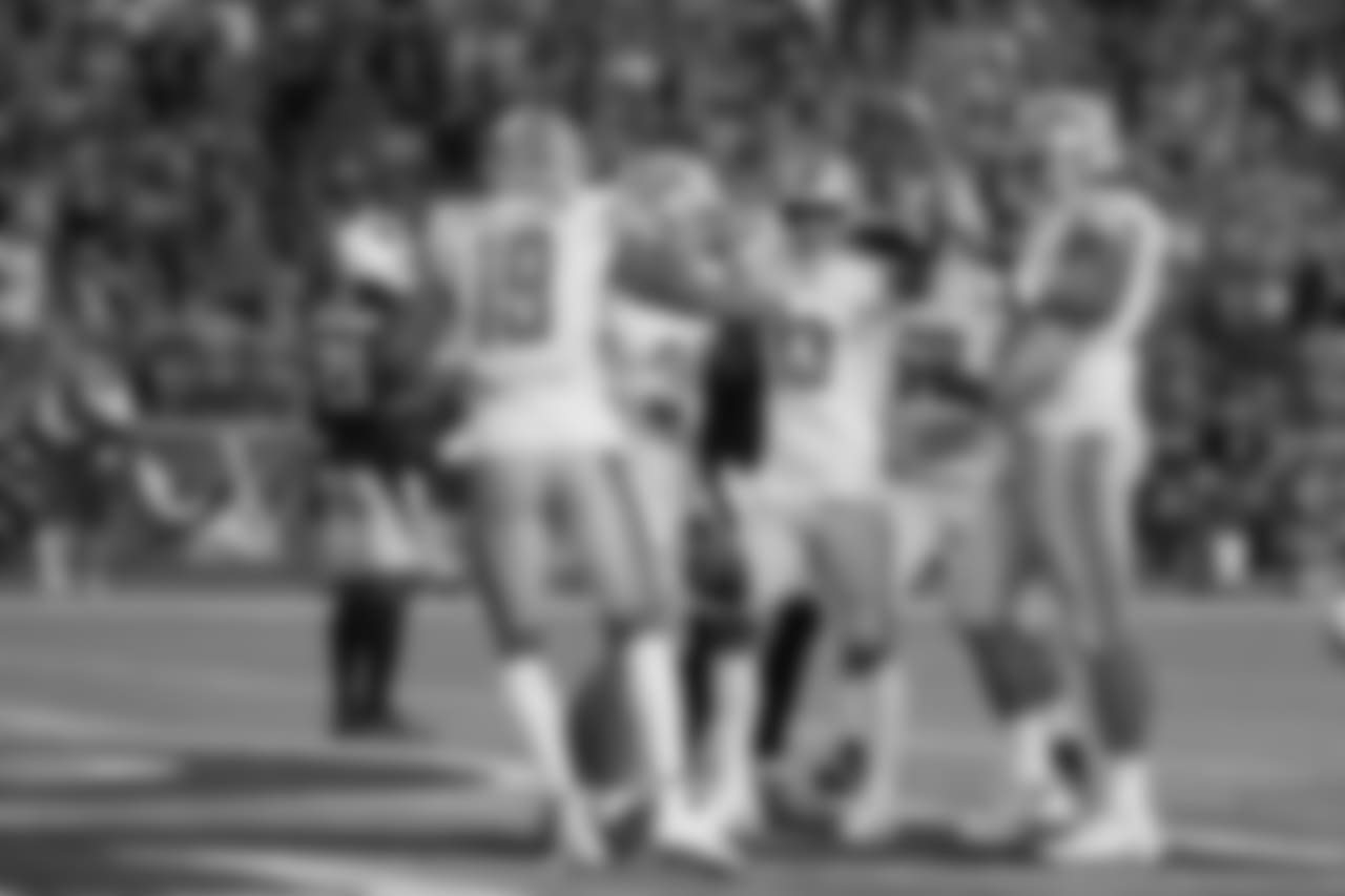 Detroit Lions running back Zach Zenner (34) celebrates a touchdown run during a NFL football game against the Arizona Cardinals on Sunday, Dec. 9, 2018 in Glendale, Ariz. (Detroit Lions via AP).