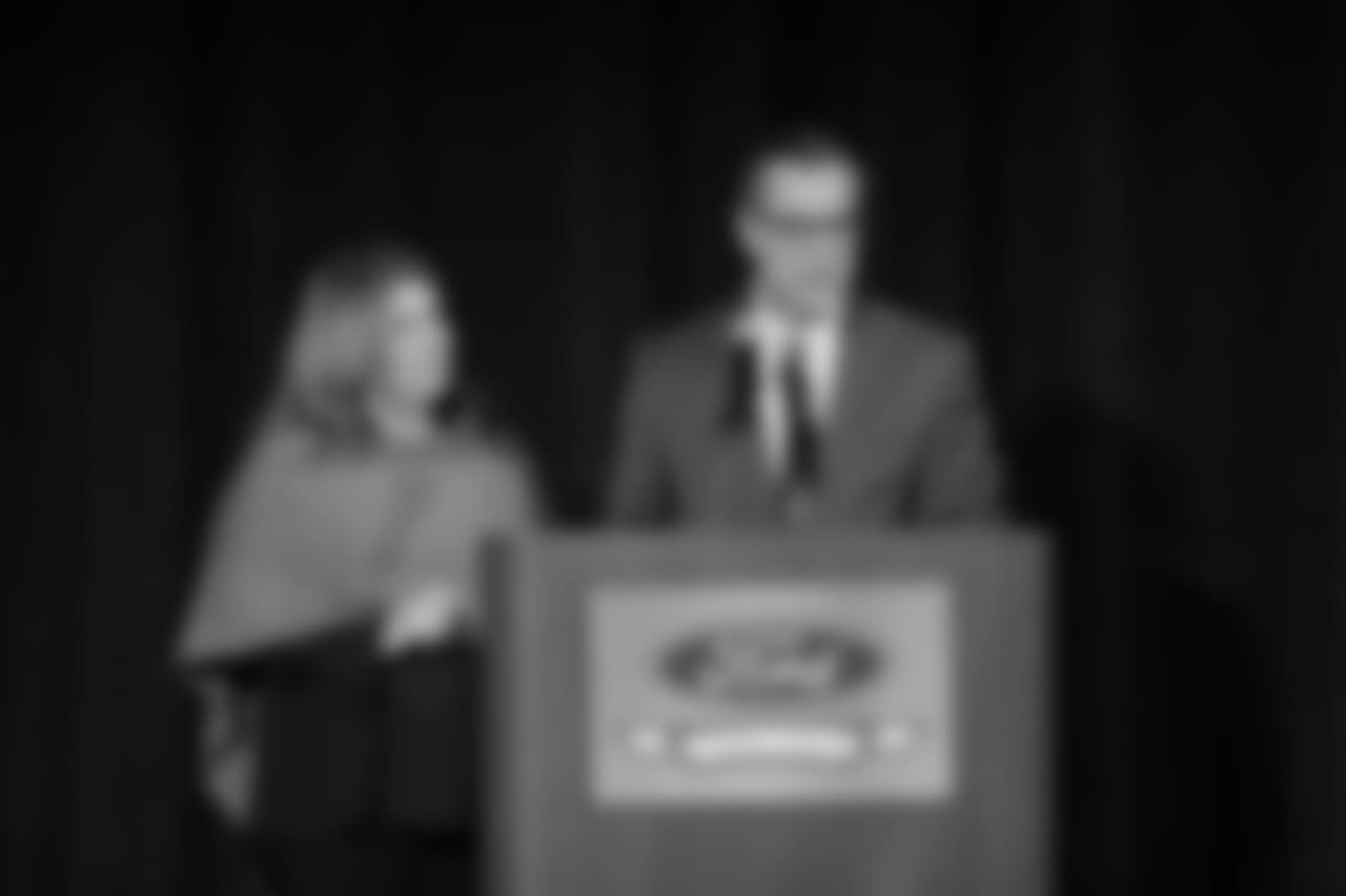 Jen Hammond and Dan Miller at the Courage House dinner on Monday, Oct. 29, 2018 in Detroit.