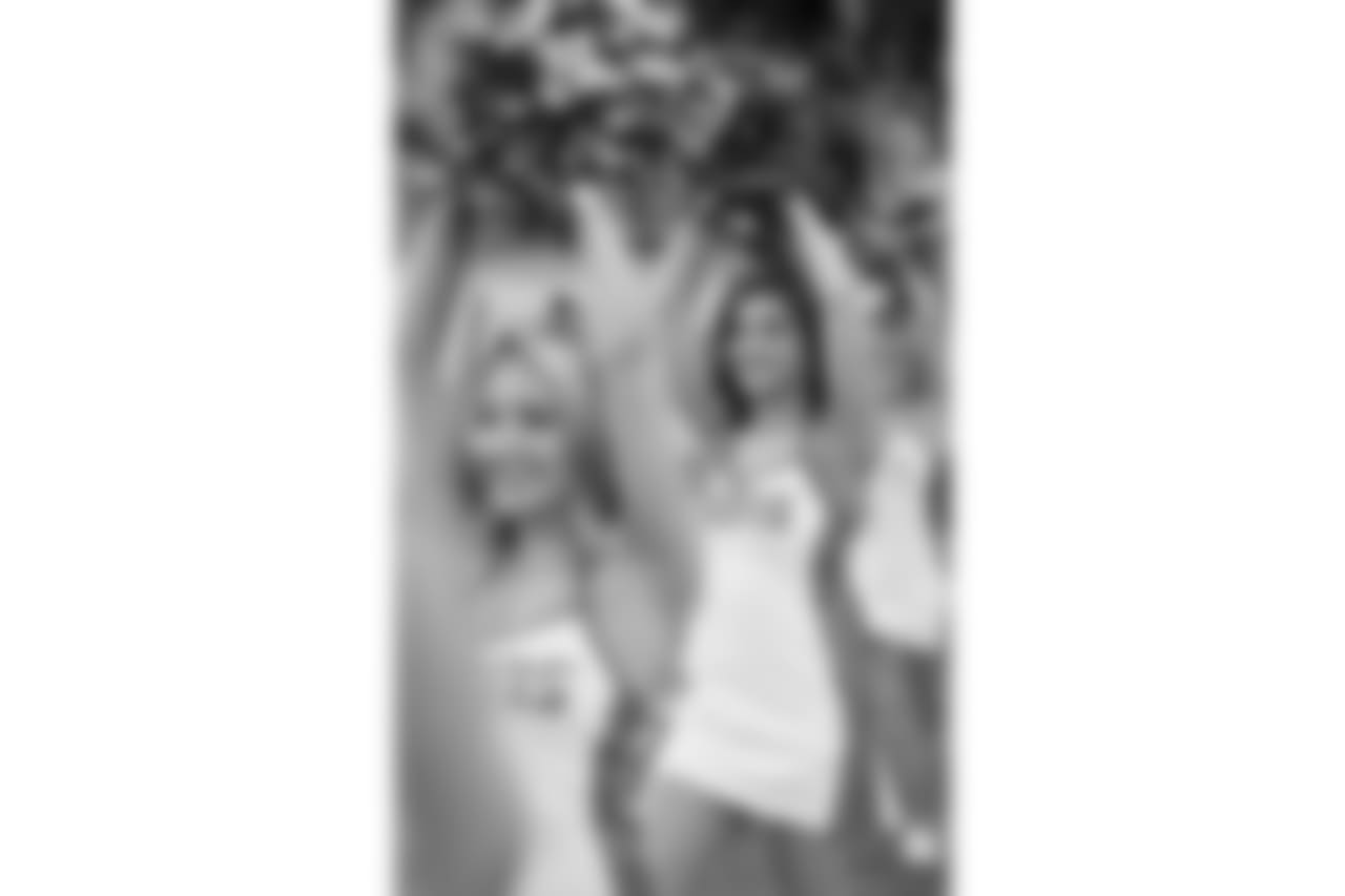 Detroit Lions cheerleaders during a NFL football game against the Carolina Panthers on Sunday, Nov. 18, 2018 in Detroit. (Detroit Lions via AP).
