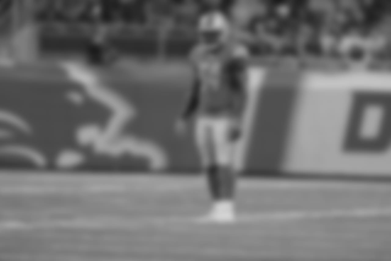 Detroit Lions linebacker Steve Longa (54) on special teams during a NFL football game against the New York Giants on Friday, Aug. 17, 2018 in Detroit. (Detroit Lions via AP).