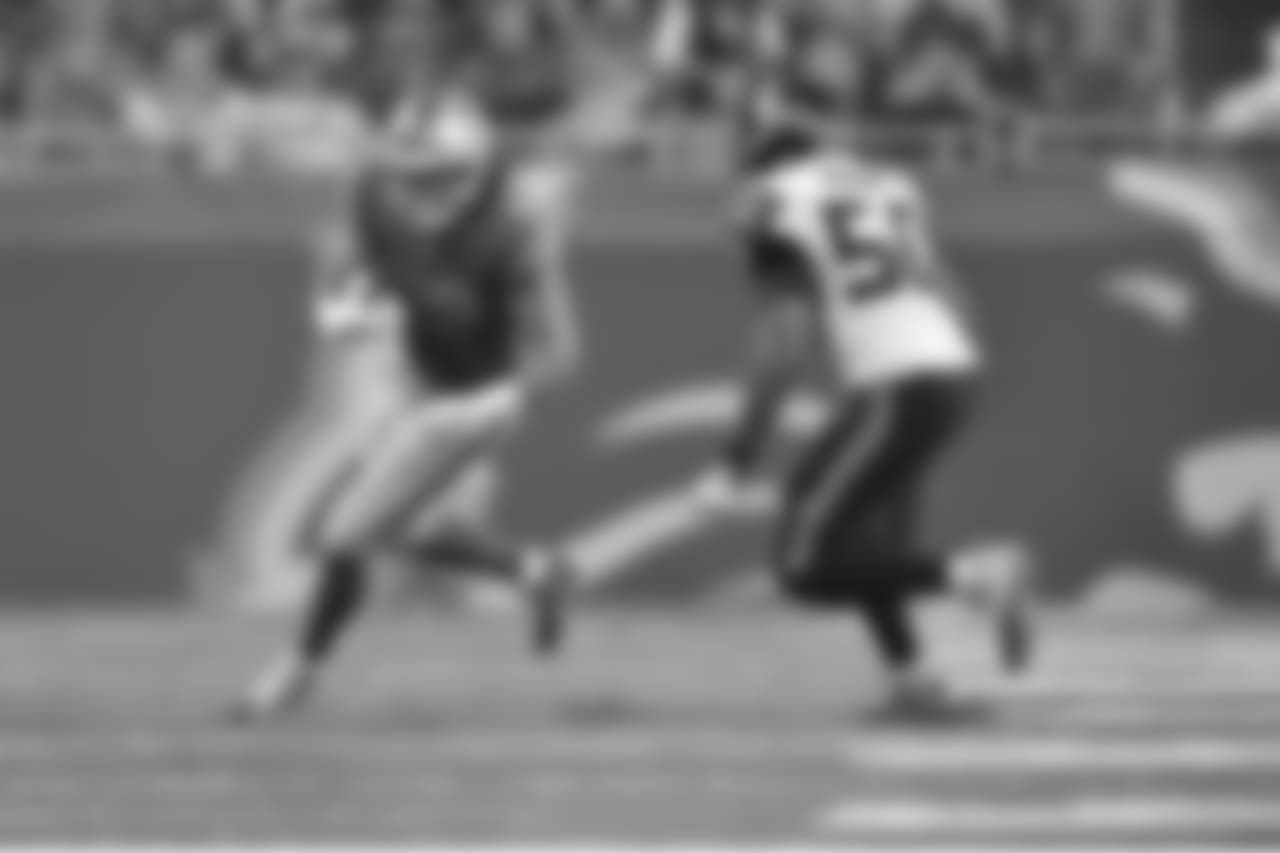 Detroit Lions tight end Luke Willson (82) during a NFL football game against the Seattle Seahawks on Sunday, Oct. 28, 2018 in Detroit. (Detroit Lions via AP).