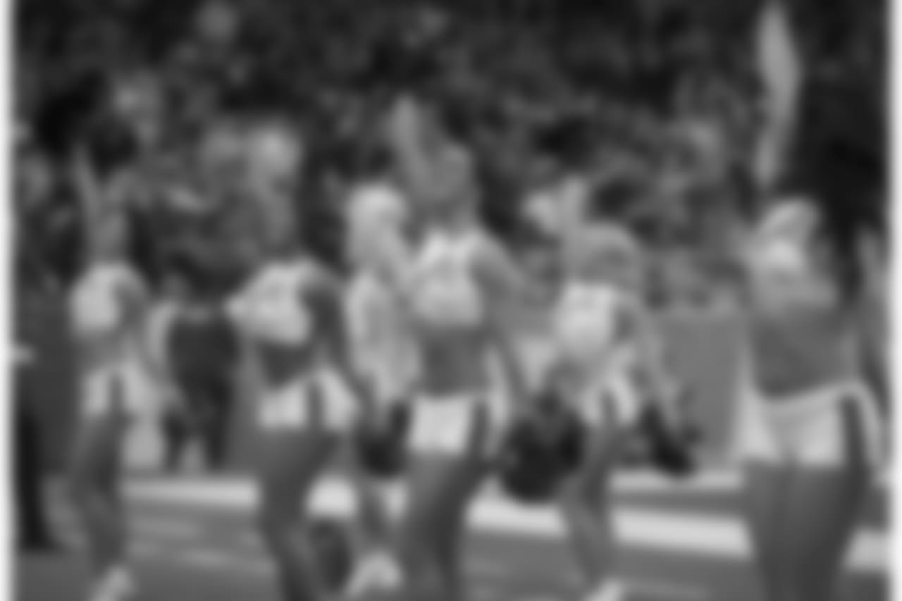 Detroit Lions Cheerleaders during a NFL football game between the Detroit Lions and the Los Angeles Rams on Sunday, Dec. 2, 2018 in Detroit. (Detroit Lions via AP).