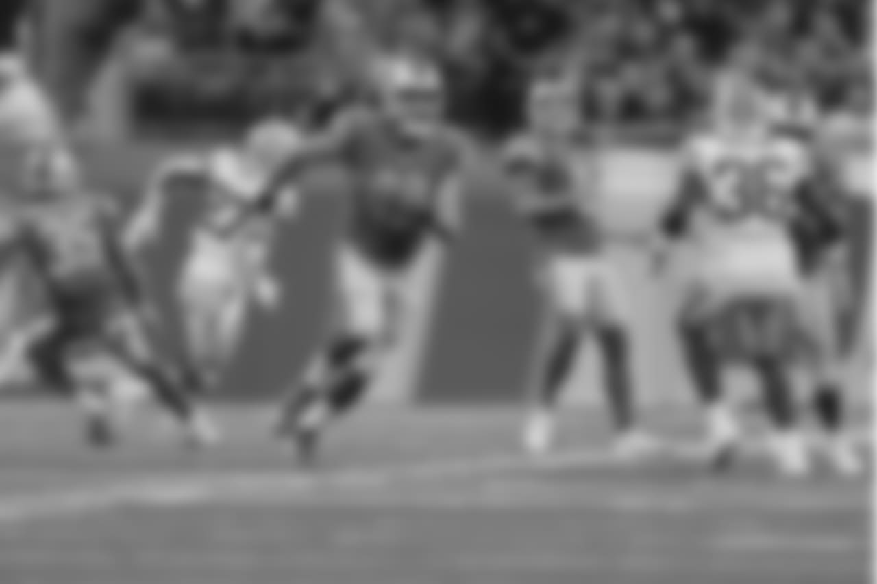 Detroit Lions long snapper Don Muhlbach (48) during a NFL football game against the Green Bay Packers on Sunday, Oct. 7, 2018 in Detroit. (Detroit Lions via AP).