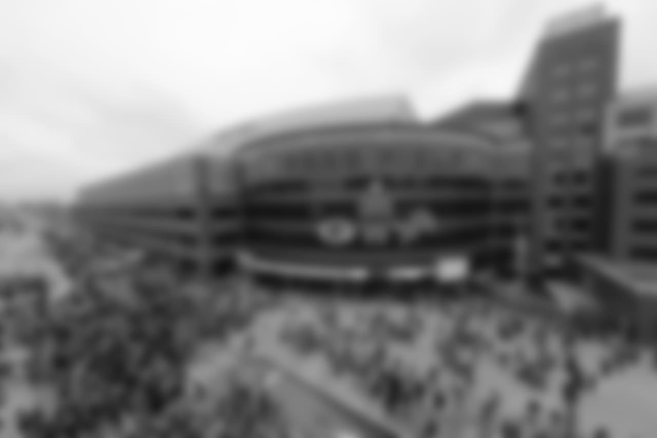 Exterior shot of Ford Field before a NFL football game between the Detroit Lions and the Green Bay Packers on Sunday, Oct. 7, 2018 in Detroit. (Detroit Lions via AP).