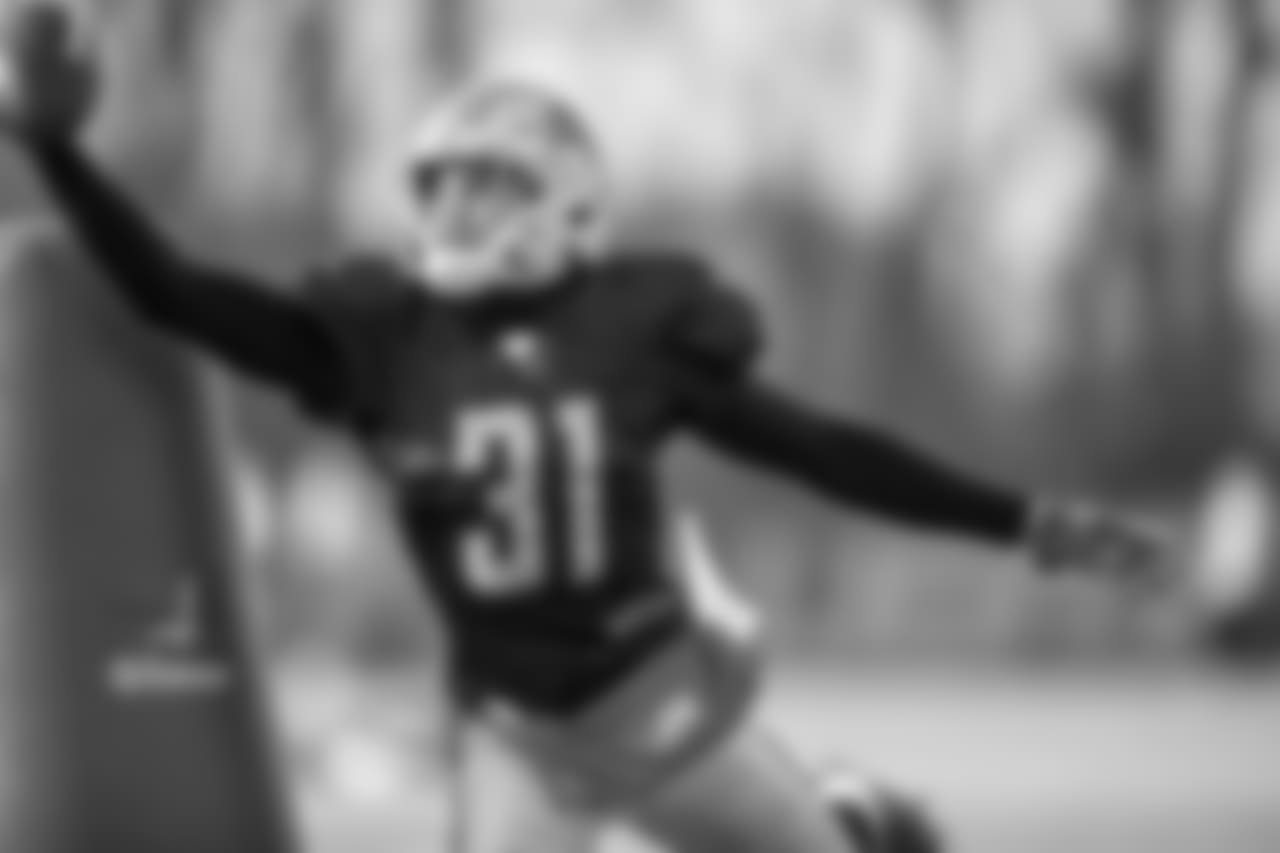 Detroit Lions cornerback Teez Tabor (31) during practice at the Detroit Lions training facility on Thursday, Dec. 13, 2018 in Allen Park, Mich. (Detroit Lions via AP)