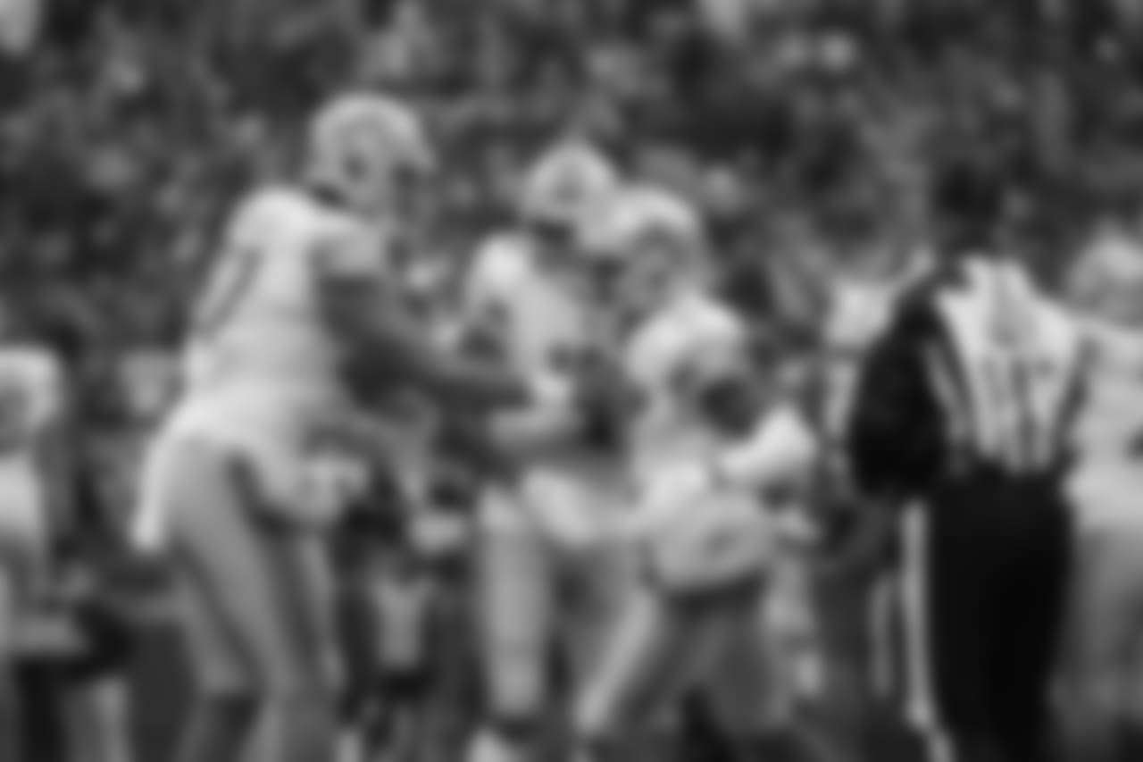 Detroit Lions wide receiver Andy Jones (17) celebrates his first career touchdown during a NFL football game against the Buffalo Bills on Sunday, Dec. 16, 2018 in Orchard Park, N.Y. (Detroit Lions via AP).