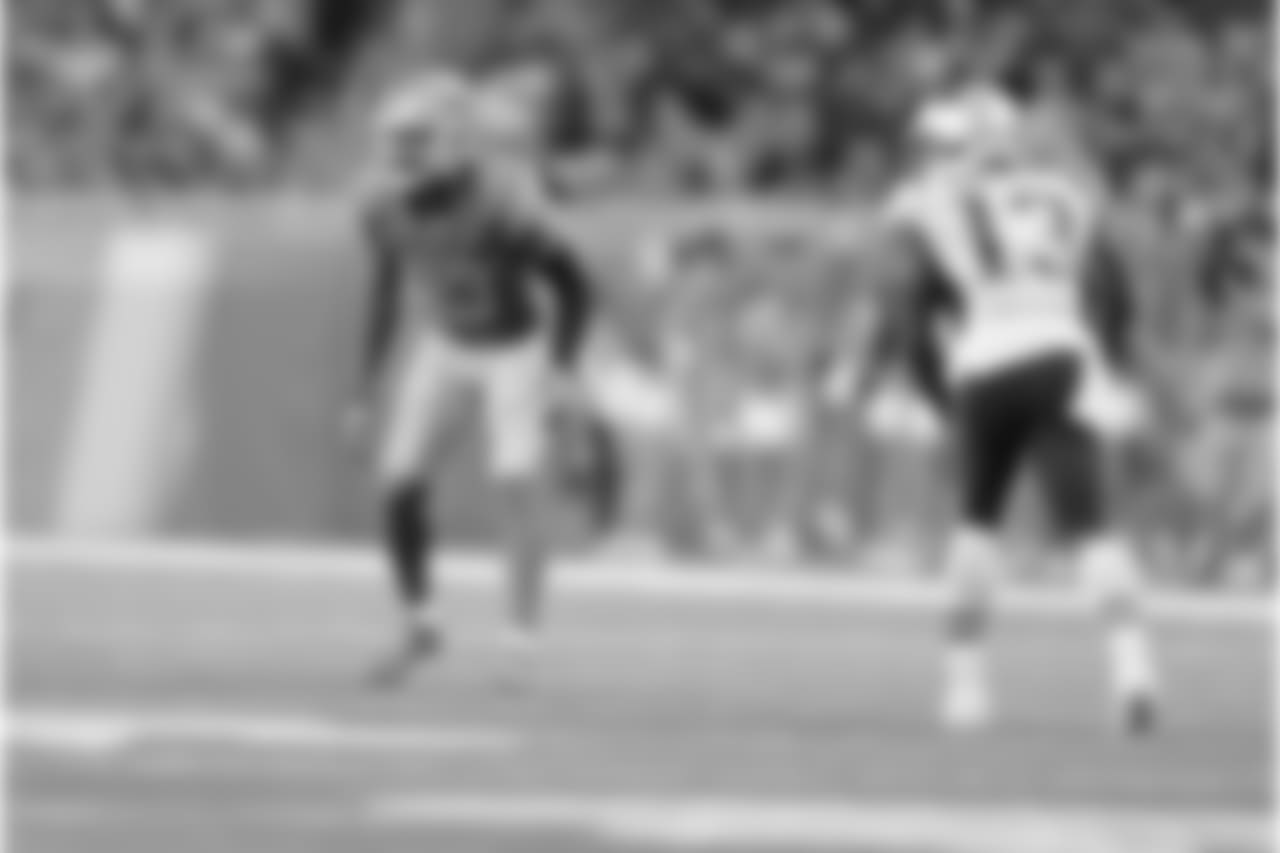 Detroit Lions cornerback Darius Slay (23) during a NFL football game against the New England Patriots on Sunday, Sept. 23, 2018 in Detroit. (Detroit Lions via AP).