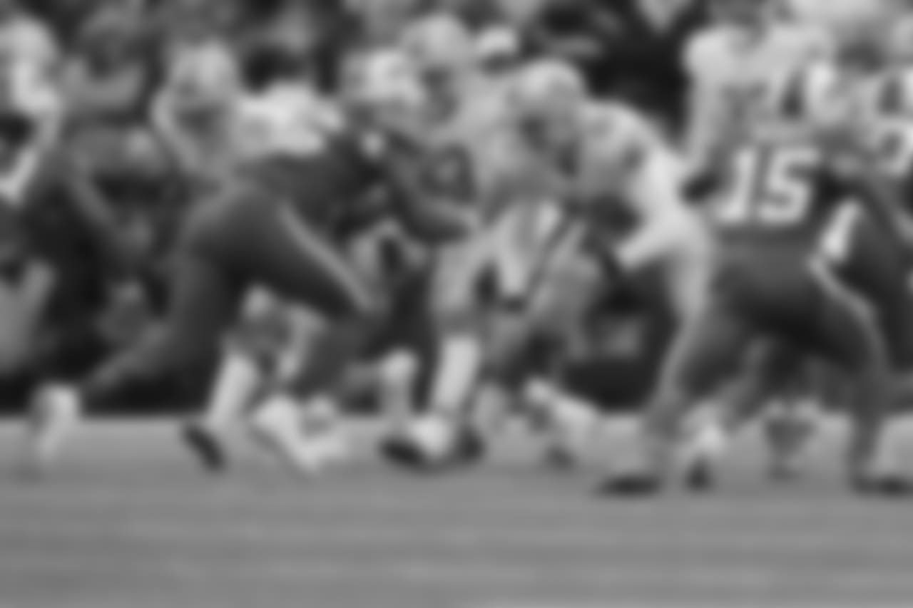 Detroit Lions long snapper Don Muhlbach (48) during a NFL football game against the Buffalo Bills on Sunday, Dec. 16, 2018 in Orchard Park, N.Y. (Detroit Lions via AP).