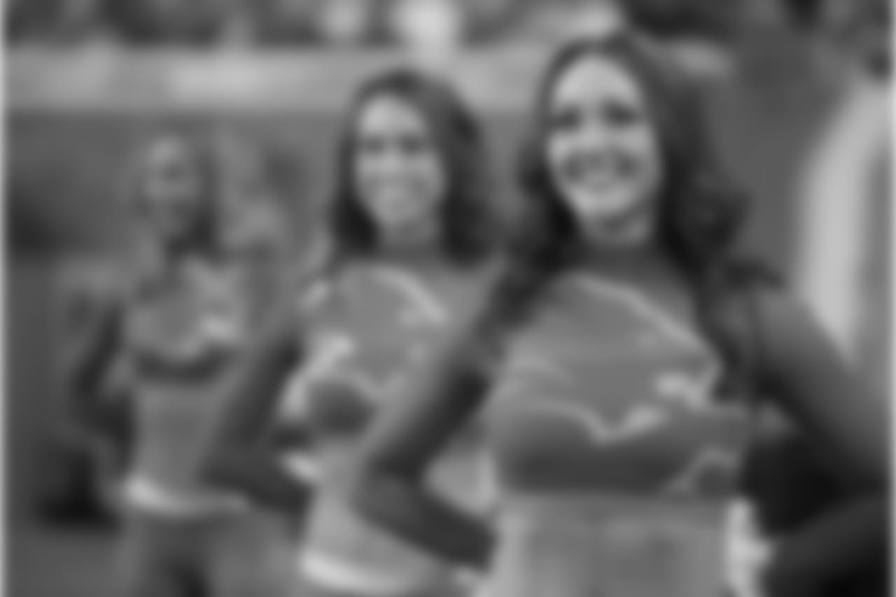 Detroit Lions Cheerleaders during a NFL football game between the Detroit Lions and the Chicago Bears on Thursday, Nov. 22, 2018 in Detroit. (Detroit Lions via AP).