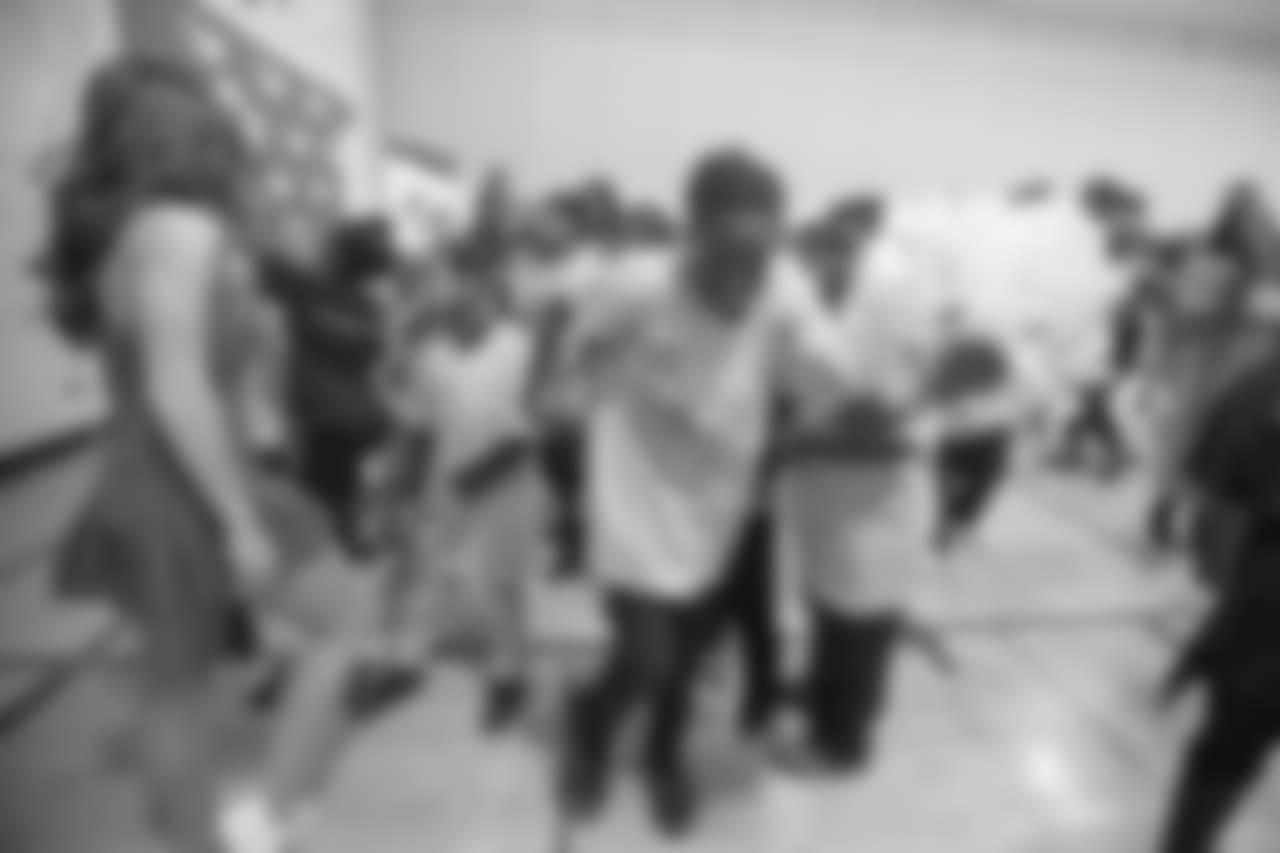 Detroit Lions Cheerleaders at a real players don't bully assembly with Playworks at Hutchinson Elementary School on Tuesday, Oct. 22, 2018 in Detroit.