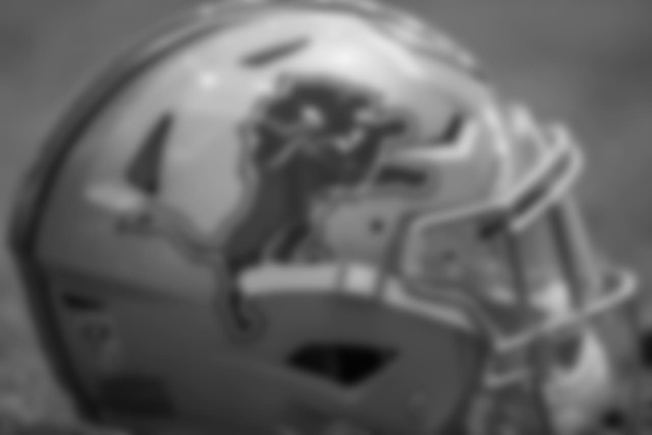 Detroit Lions helmet during practice at the Detroit Lions training facility on Friday, Nov. 30, 2018 in Allen Park, Mich. (Detroit Lions via AP)