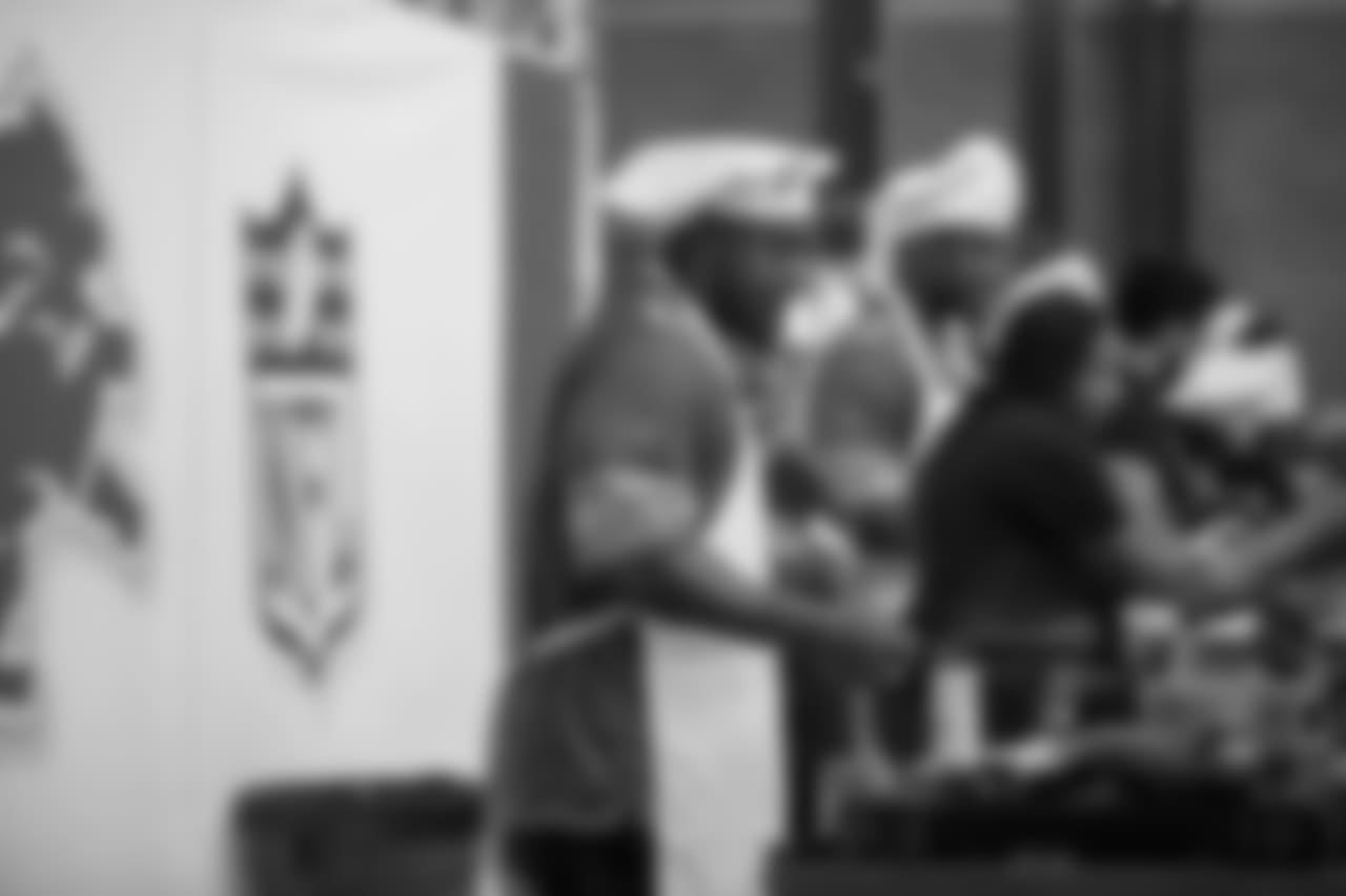 Detroit Lions cooking competition at Eastern Market on Tuesday, Sept. 25, 2018 in Detroit. (Detroit Lions via AP).