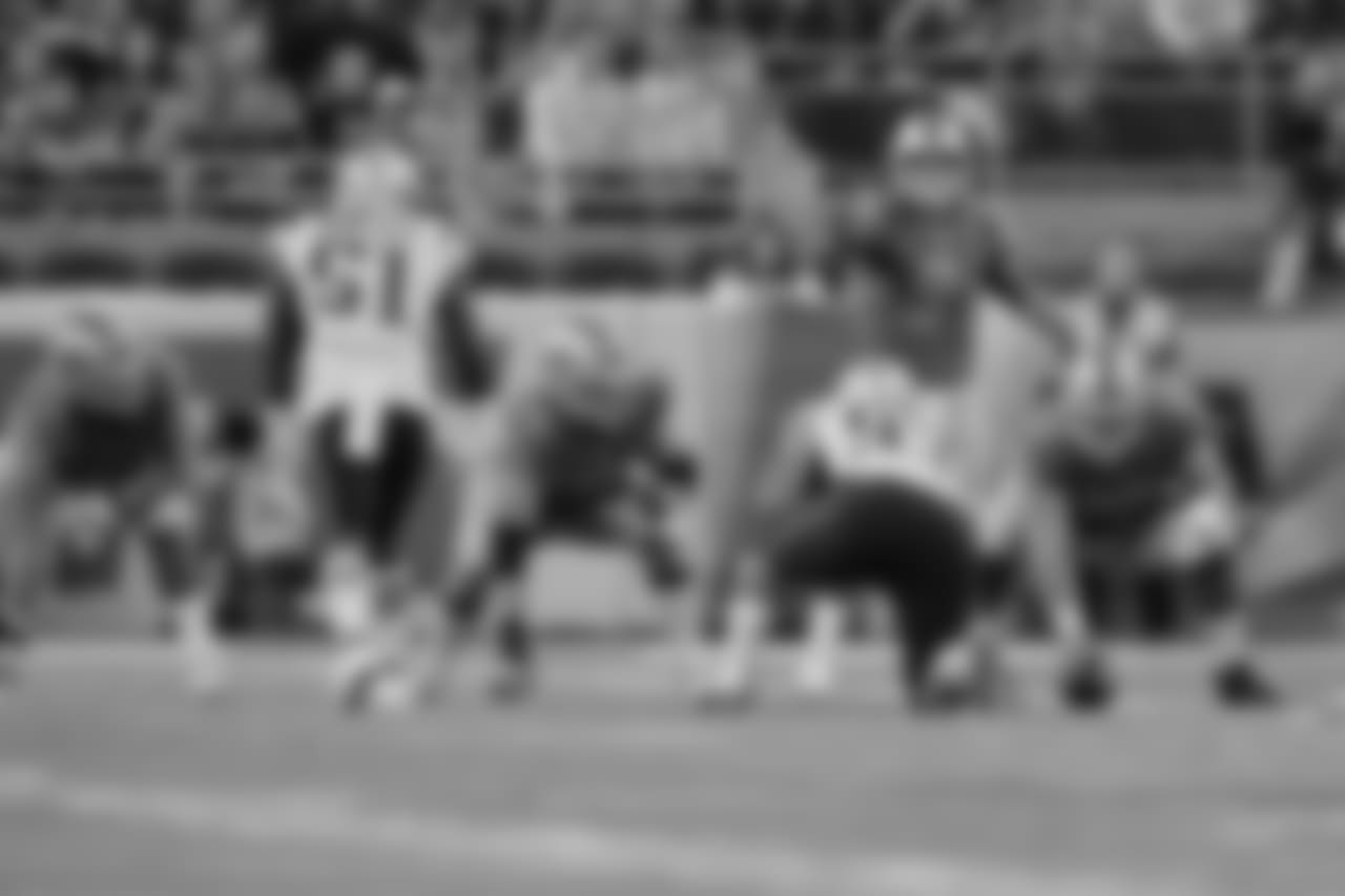 Detroit Lions quarterback Matthew Stafford (9) and the offense during a NFL football game against the New England Patriots on Sunday, Sept. 23, 2018 in Detroit. (Detroit Lions via AP).