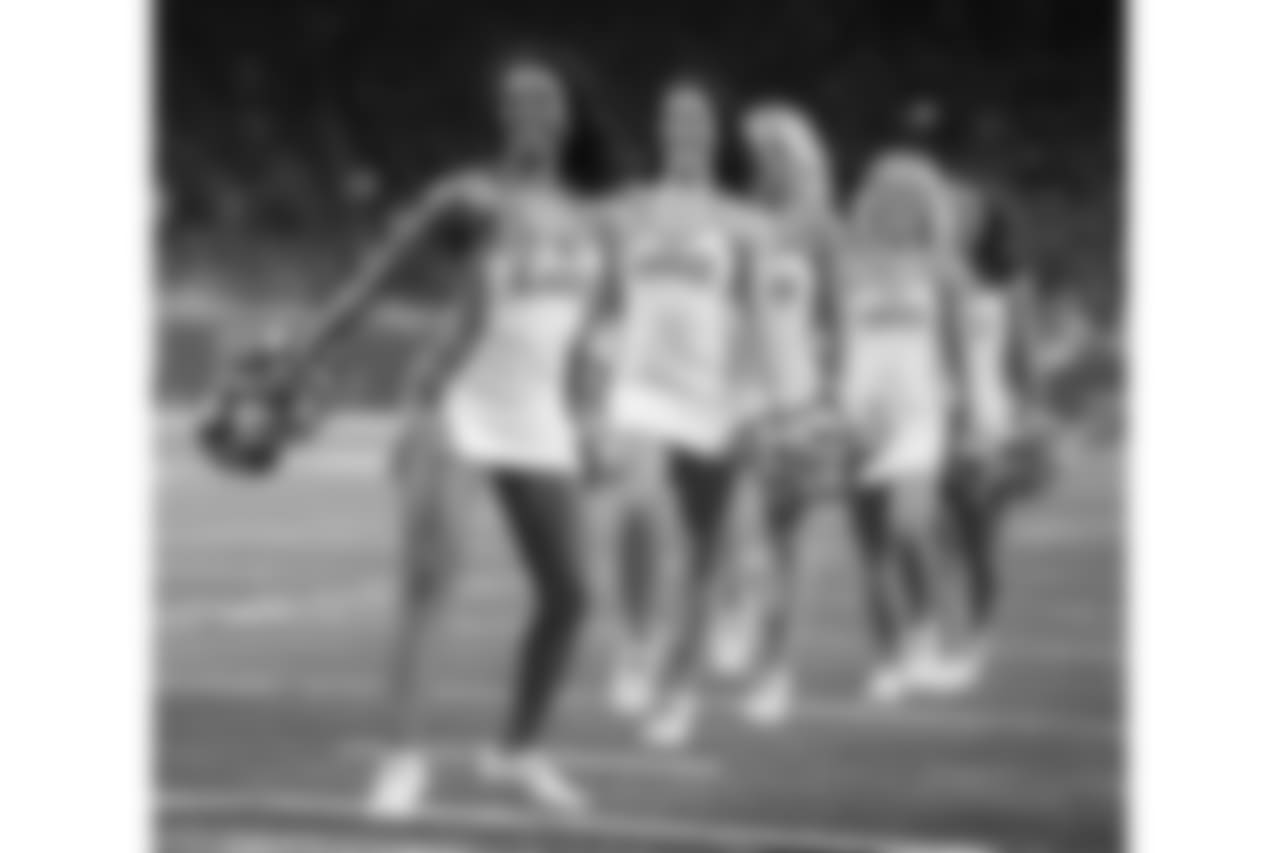 Detroit Lions cheerleaders during a NFL football game against the Carolina Panthers on Sunday, Nov. 18, 2018 in Detroit. (Detroit Lions via AP).
