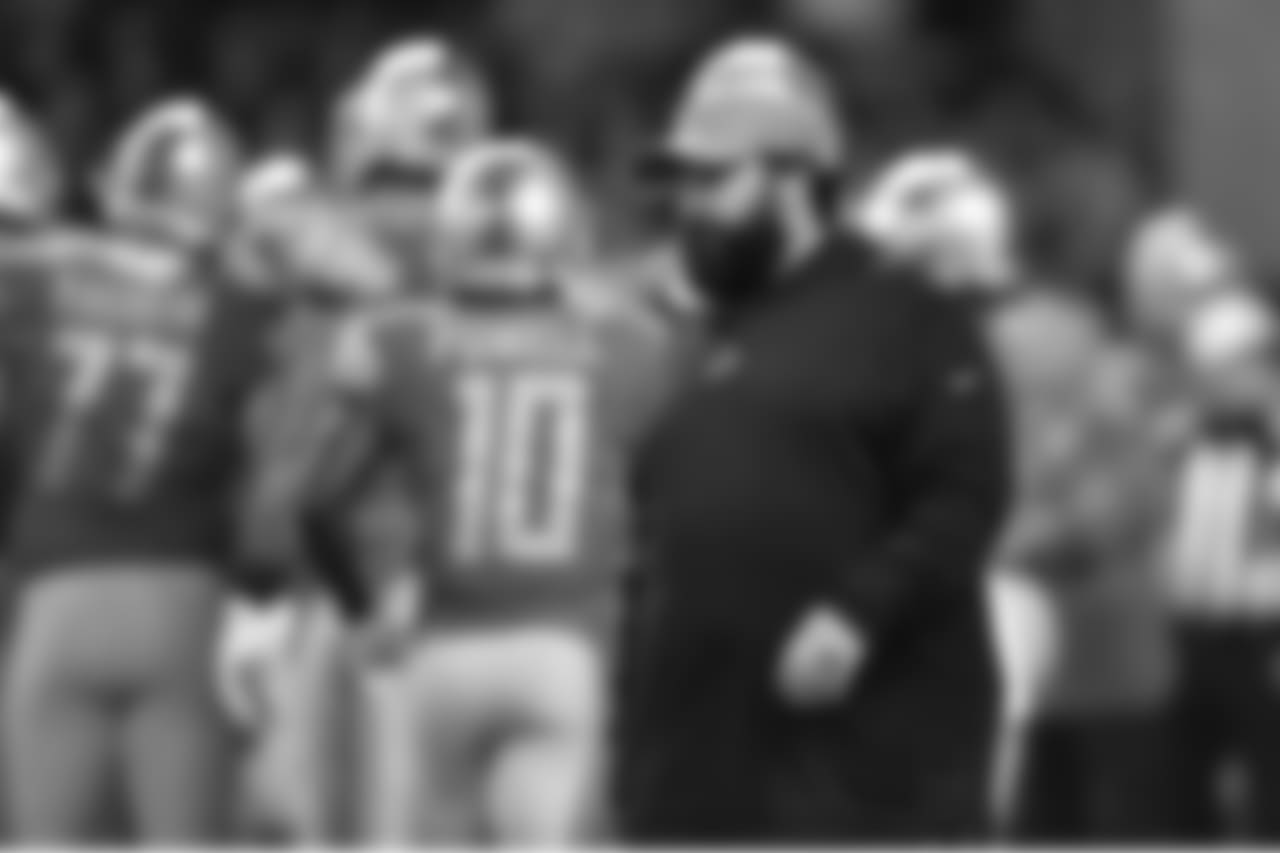 Detroit Lions head coach Matt Patricia during a NFL football game against the Seattle Seahawks on Sunday, Oct. 28, 2018 in Detroit. (Detroit Lions via AP).