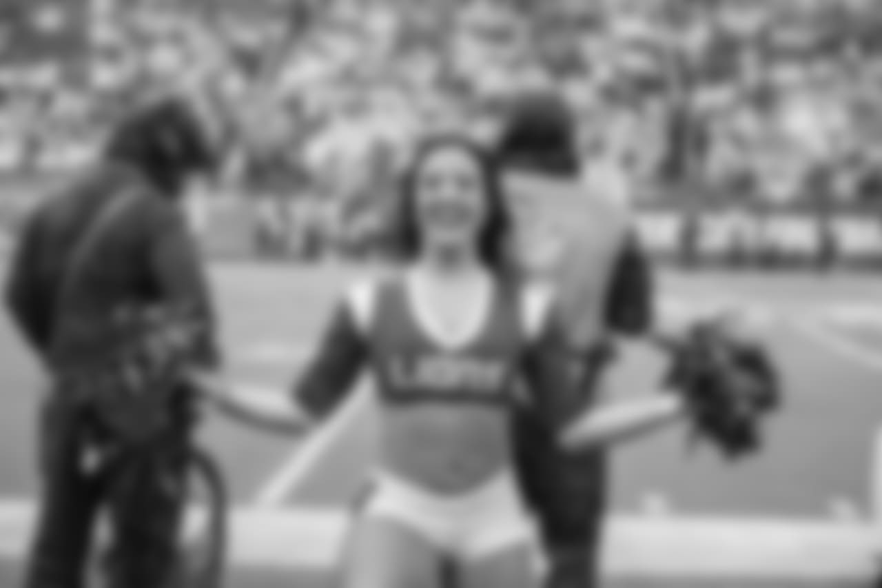 Detroit Lions cheerleader Mary during the Pro Bowl on Sunday, Jan. 27, 2019 in Orlando, Fla. (Detroit Lions via AP)