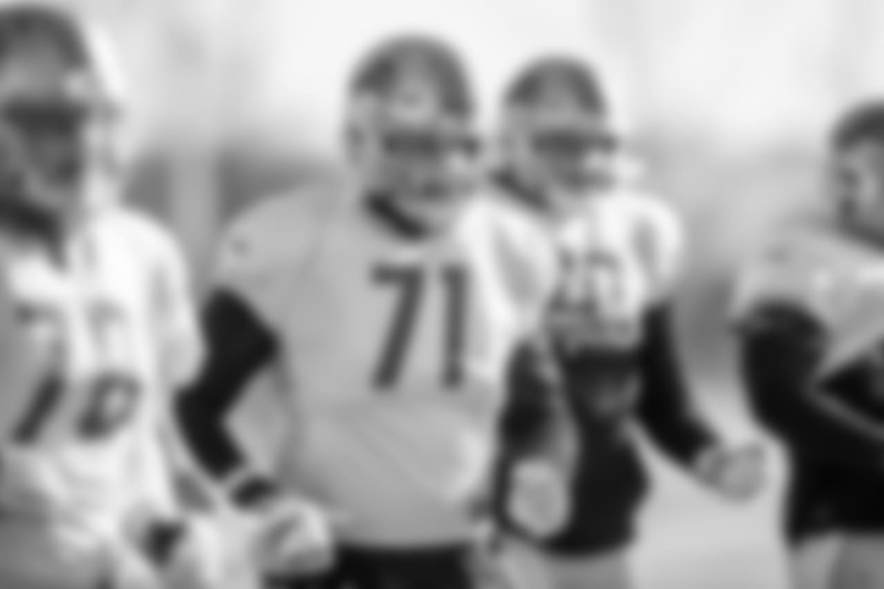 Detroit Lions tackle Rick Wagner (71) during practice at the Detroit Lions training facility on Wednesday, Dec. 19, 2018 in Allen Park, Mich. (Detroit Lions via AP)