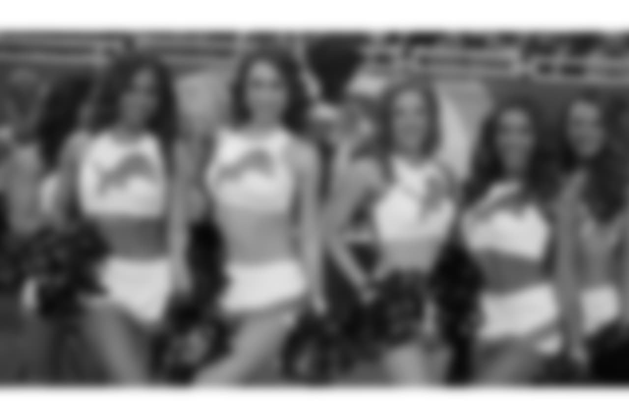 Detroit Lions Cheerleaders during a NFL football game between the Detroit Lions and the Los Angeles Rams on Sunday, Dec. 2, 2018 in Detroit. (Detroit Lions via AP).