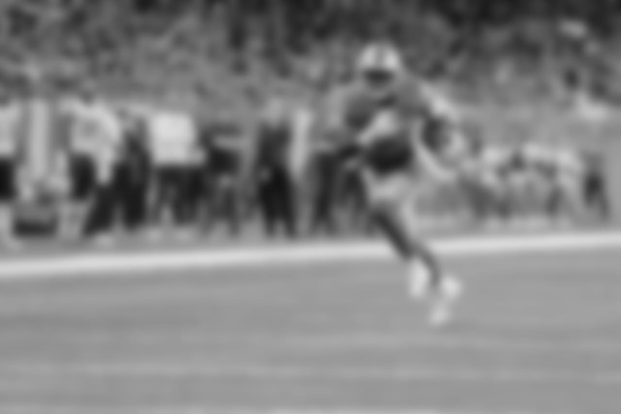 Detroit Lions running back Theo Riddick (25) during a NFL football game against the New England Patriots on Sunday, Sept. 23, 2018 in Detroit. (Detroit Lions via AP).