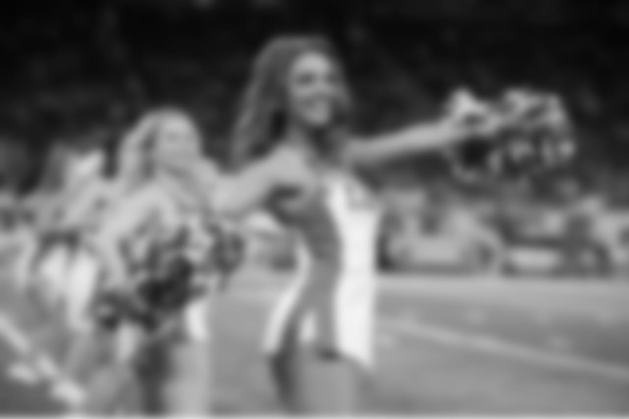 Detroit Lions cheerleaders during a NFL football game against the Carolina Panthers on Sunday, Nov. 18, 2018 in Detroit. (Detroit Lions via AP).