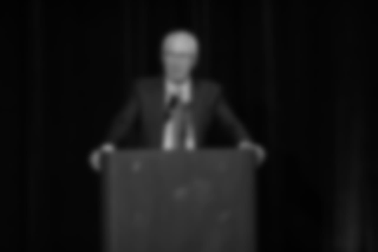 Detroit Lions team president Rod Wood speaks at the Courage House dinner on Monday, Oct. 29, 2018 in Detroit.